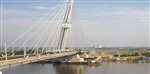Zaťažovacia skúška nového mosta cez Dunaj v Komárne