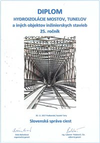 Hydroizolácie mostov, tunelov a iných objektov inžinierskych stavieb